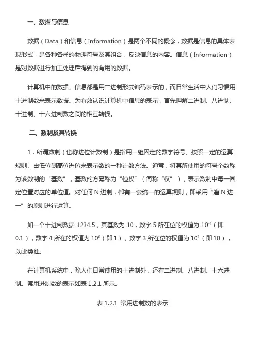 《计算机应用基础》计算机基础知识二