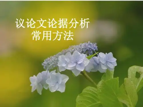 论据分析常用方法