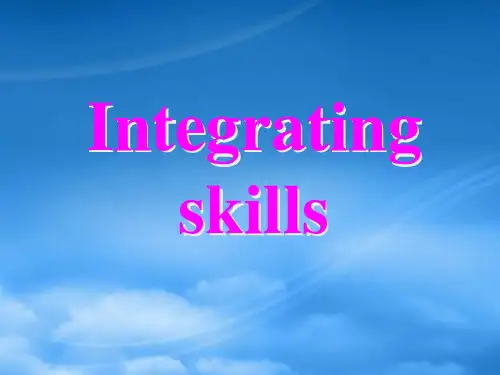 高考英语 Integrating skills课件