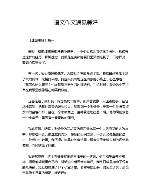 语文作文遇见美好