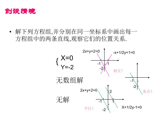 两直线交点PPT课件