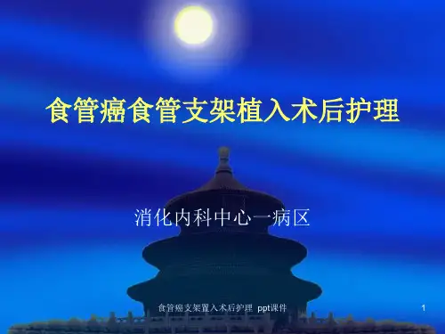 食管癌支架置入术后护理 ppt课件
