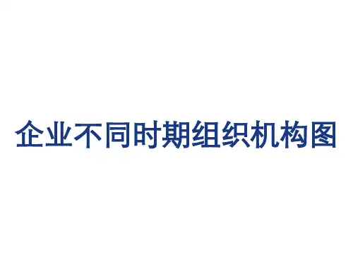 公司不同时期的组织机构图