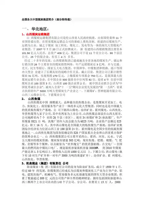 煤炭企业排行榜