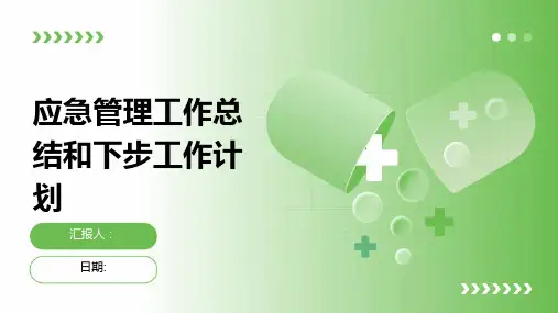 应急管理工作总结和下步工作计划