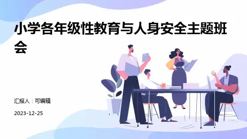 小学各年级, 性教育与人身安全,主题班会ppt