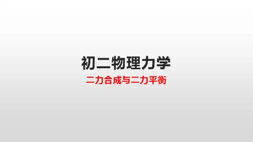 中考物理总复习力学   二力合成和二力平衡  课件 13张PPT