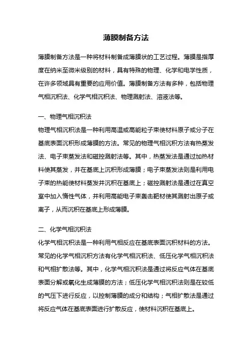 薄膜制备方法