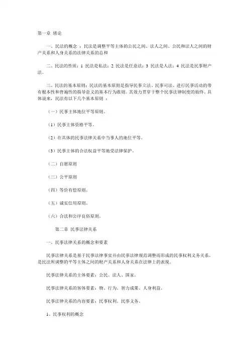 民法学重点