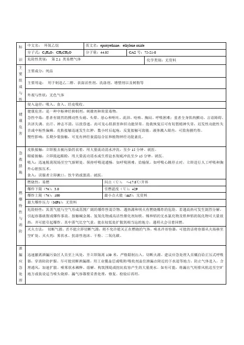 环氧乙烷msds