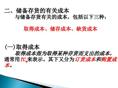 7-1-2  经济订货批量基本模型