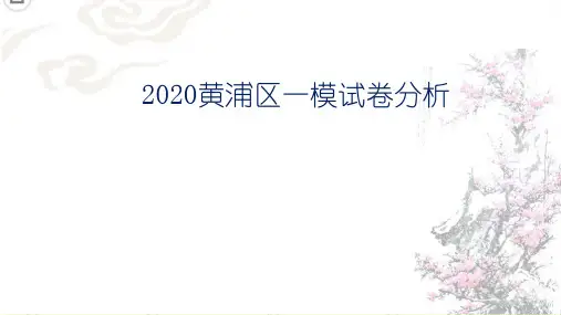 2020黄浦区一模卷