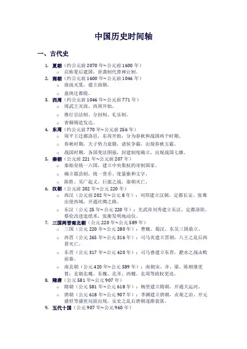 中国历史时间轴 2