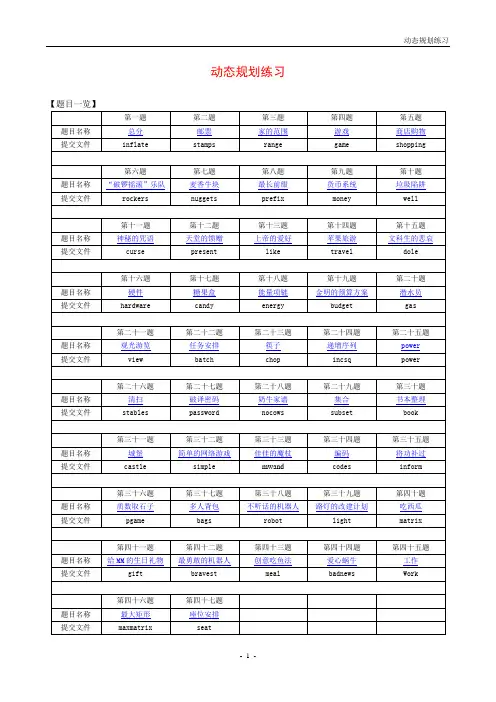 动态规划47题