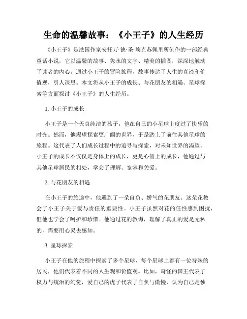 生命的温馨故事：《小王子》的人生经历