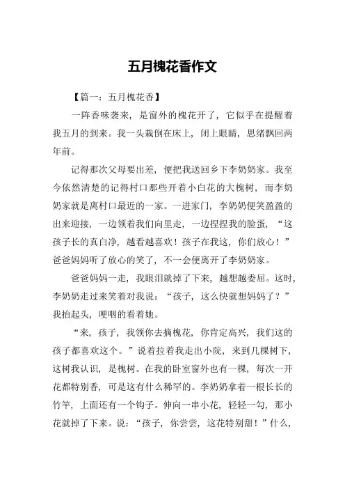 五月槐花香作文