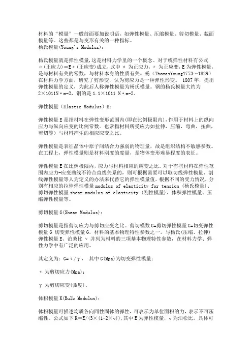 弹性模量