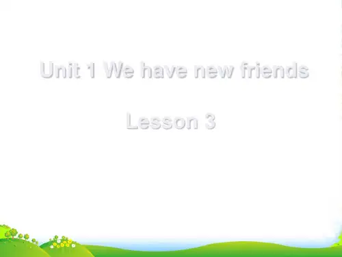 精通版五年级英语上册Unit 1 We have new friends Lesson 3 课件3