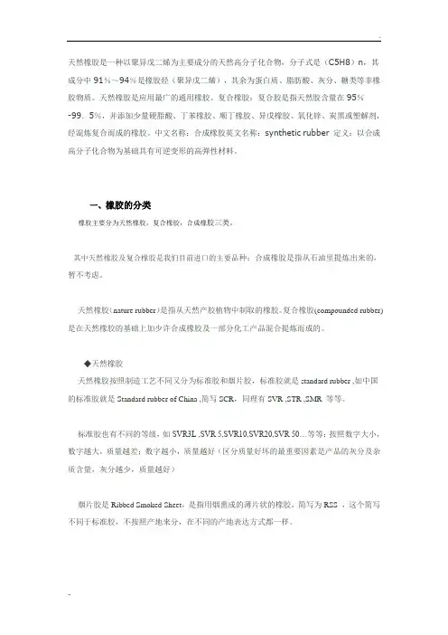 天然橡胶和合成橡胶的区别