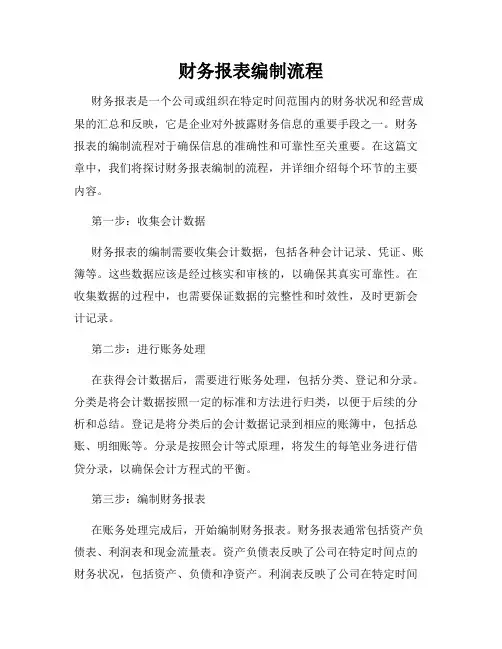 财务报表编制流程