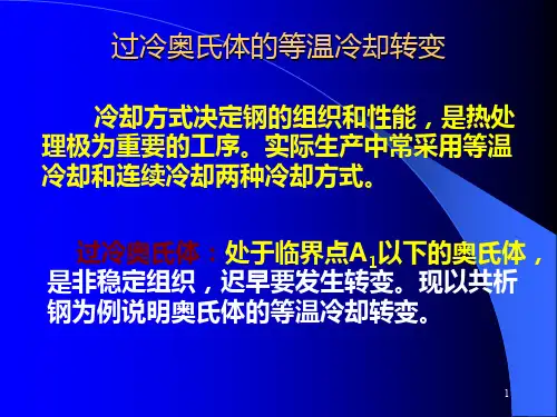 奥氏体等温转变PPT课件
