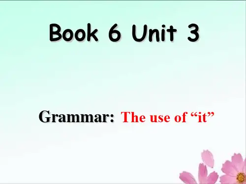 B 6,U 3 Grammar (高中英语选修六第三单元语法)