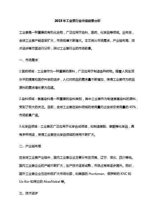 2023年工业萘行业市场前景分析