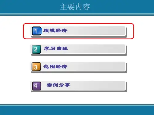 规模经济学习曲线范围经济与企业经营决策.ppt