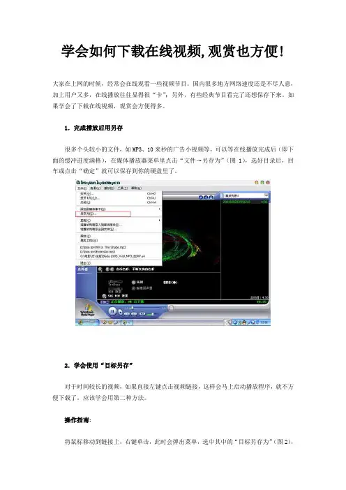 学会如何下载在线视频