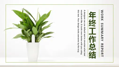 小清新绿色工作总结年终汇报PPT模板