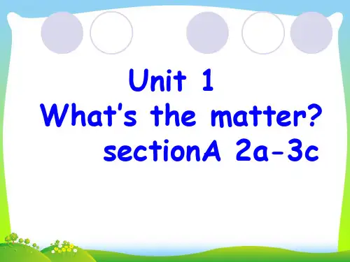 【最新】人教版八年级英语下册Unit1 SectionA 2a-3c精品课件.ppt
