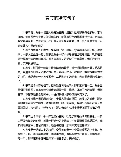 春节的精美句子