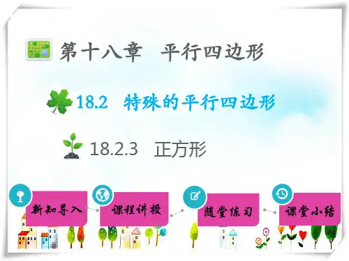 八年级数学下册 第十八章 平行四边形18.2 特殊的平行四边形18.2.3 正方形教学课件人教