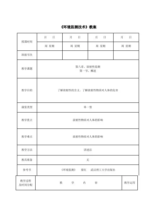 环境监测技术—放射性监测