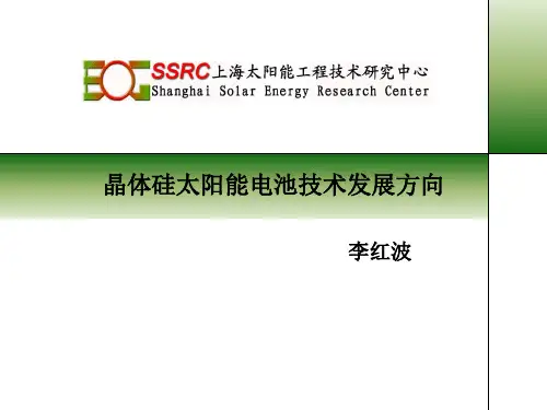晶体硅太阳能电池技术发展方向PPT精选文档