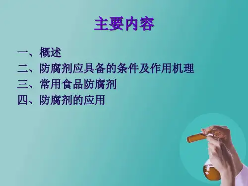 食品添加剂之防腐剂ppt
