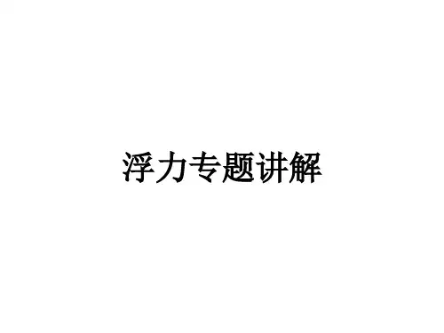 浮力专题讲解 人教版  物理 八年级下册