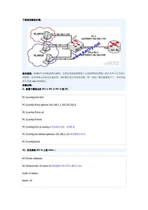 NA实验VLAN间路由配置实例