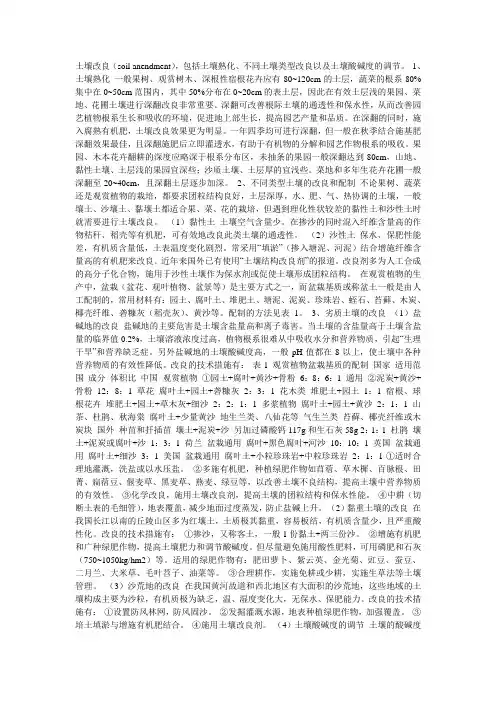 改良土壤的方法