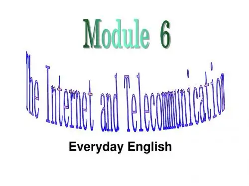 英语外研版必修一：module6 everyday English课件