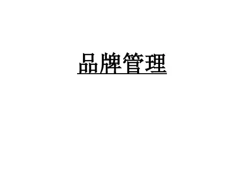 宝洁品牌管理