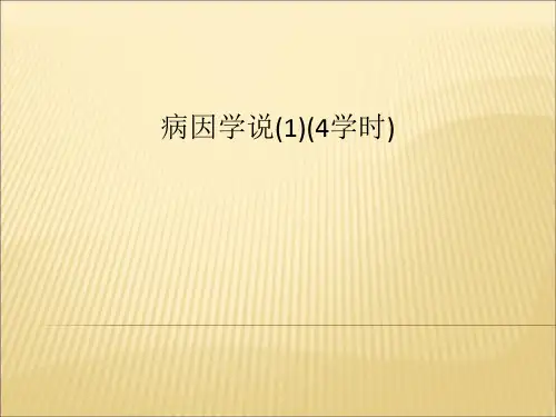 病因学说(1)(4学时)