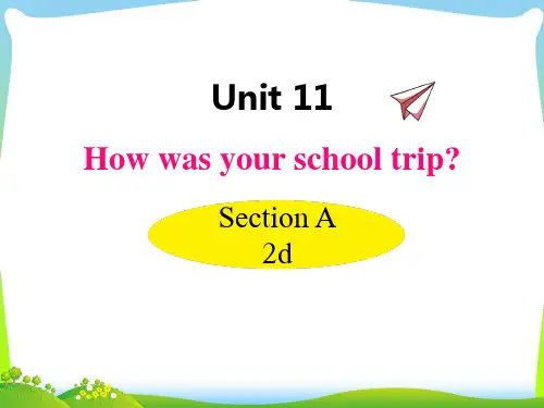 Unit11 Section A(2d)   人教版七年级英语下册 