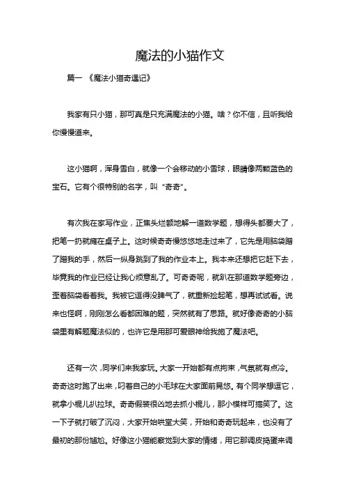 魔法的小猫作文