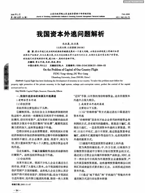 我国资本外逃问题解析