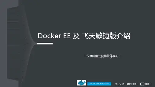 Docker EE 及 飞天敏捷版介绍
