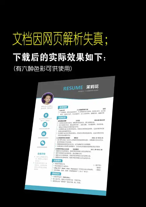 中国人民武装警察部队学院经典个人简历模板—408