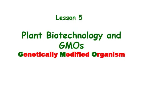 园艺专业英语：Lesson 5 Plant Biotechnology and GMOs
