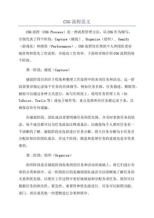 COG流程范文