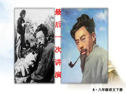 新人教版八年级语文下册《最后一次讲演》ppt精美课件